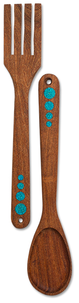 Mesquite Wooden Fork and Spoon