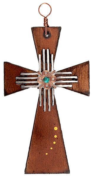 Rustic Southwest Cross Ornament