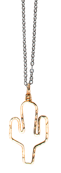 Gold Cactus Necklace
