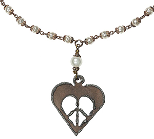 Peace Heart Necklace