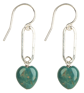 Turquoise Heart Earrings