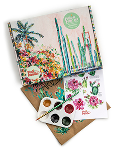 Prickly Pear and Peonies Watercolor Kit