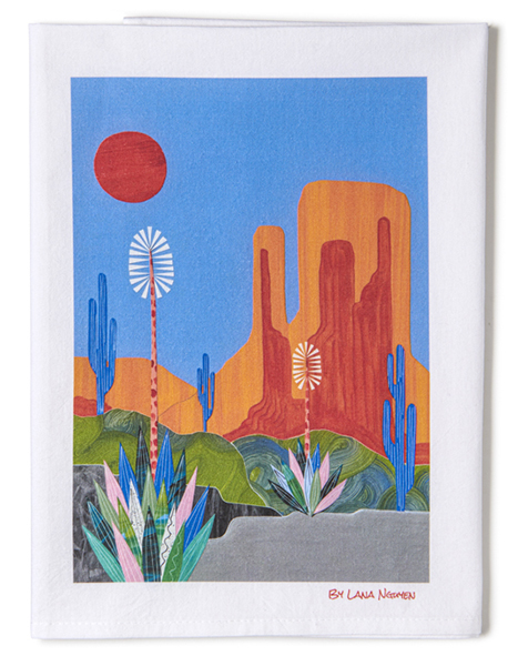 Red Rock Tea Towel
