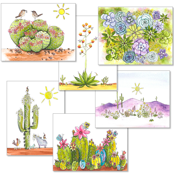 Desert Flowers Note Cards