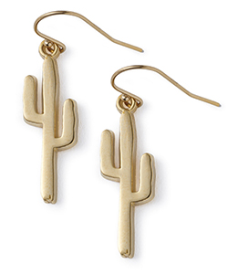 Golden Saguaro Earrings