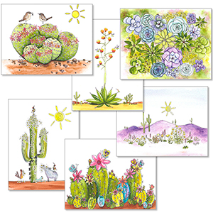Desert Flowers Note Cards