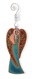 Southwestern Ceramic Guardian Angel Ornament