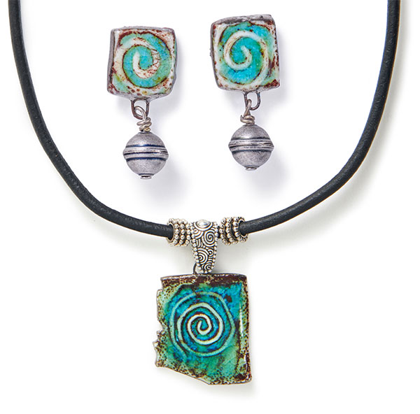 Porcelain Arizona Necklace & Earrings